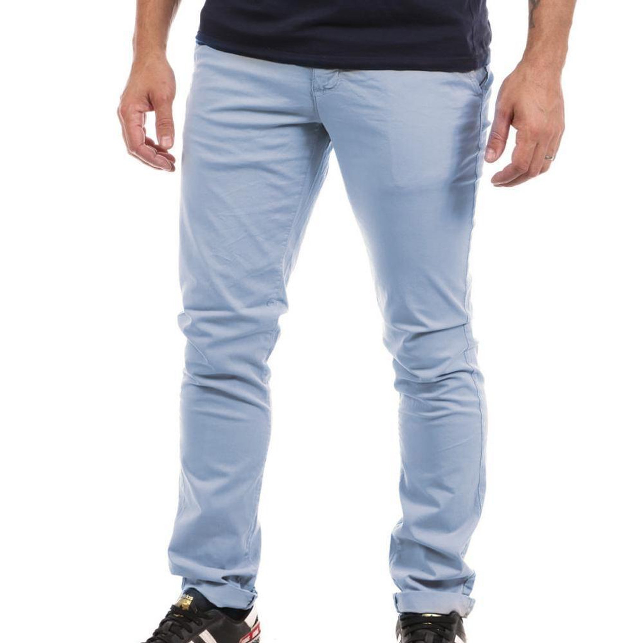PANAME BROTHERS Pantalon Chino Bleu Clair Homme Paname Brothers Costa1. Coloris disponibles : Bleu