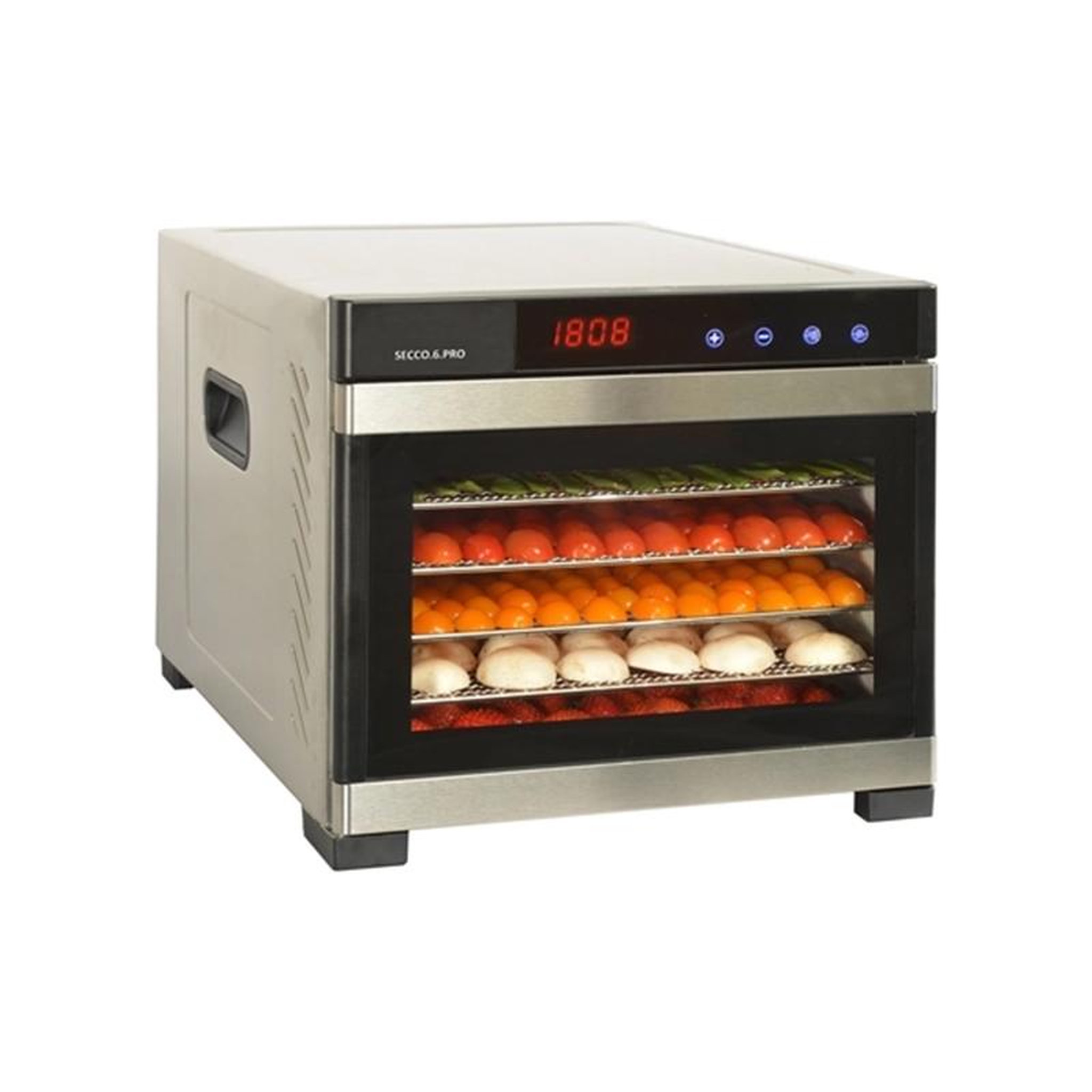 Voir la diapositive 2 : Kitchen chef Déshydrateur fruits et légumes 6 plateaux inox - secco6pro