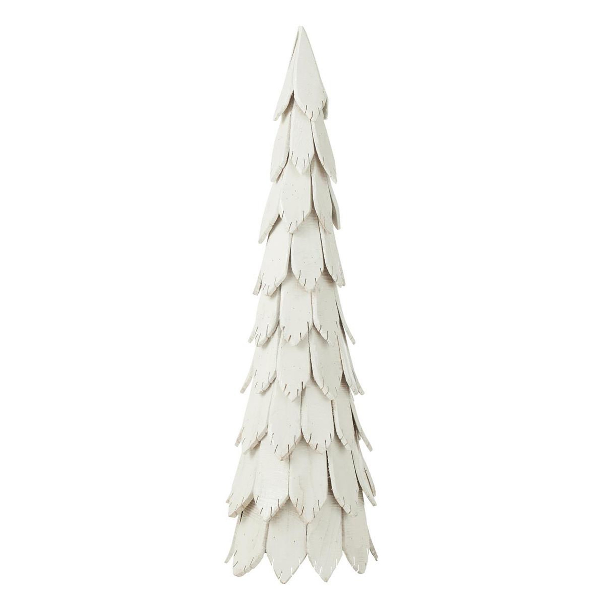 J-LINE Sapin de noël en bois  pieces  120cm blanc