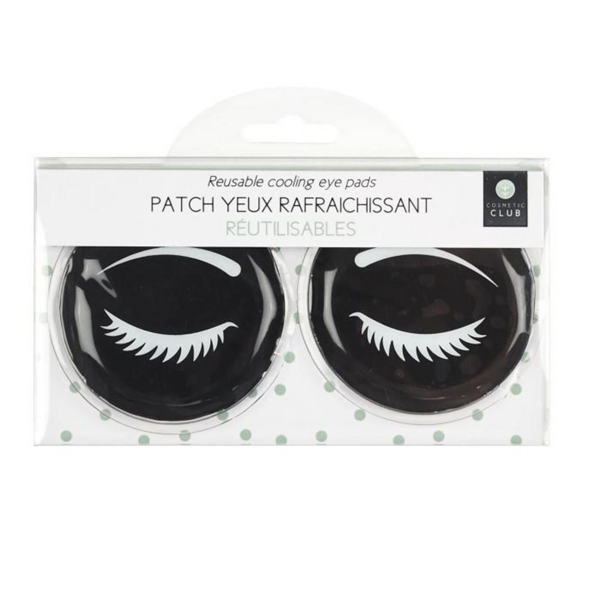 Paris Prix Lot de 2 Patchs Yeux  Rafraîchissant  6cm Noir