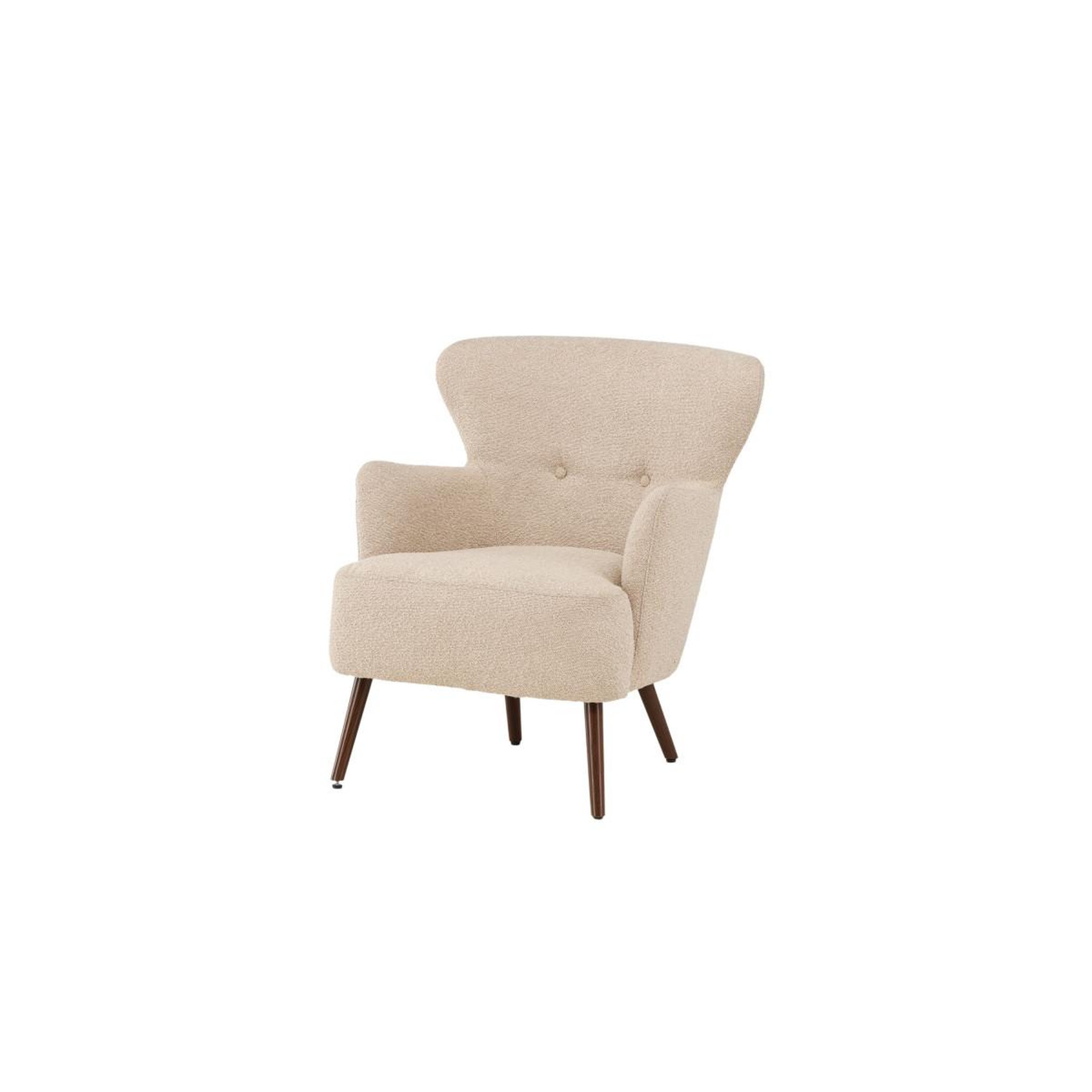 Voir la diapositive 2 : Paris Prix Fauteuil design bouclette  lincoln  85cm beige