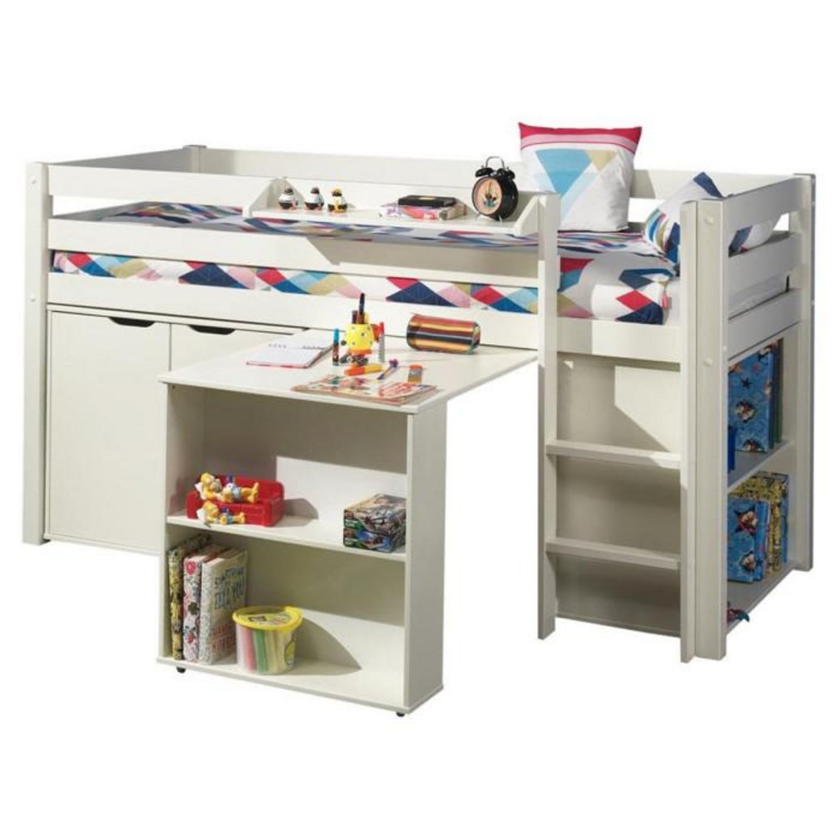 Paris Prix Lit Combiné  Pino I  90x200cm Blanc