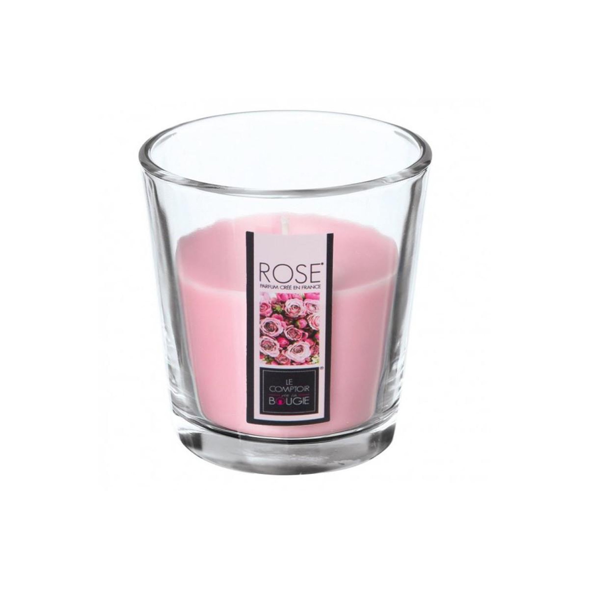 COMPTOIR DE LA BOUGIE Bougie parfumée en verre  nina  90g rose