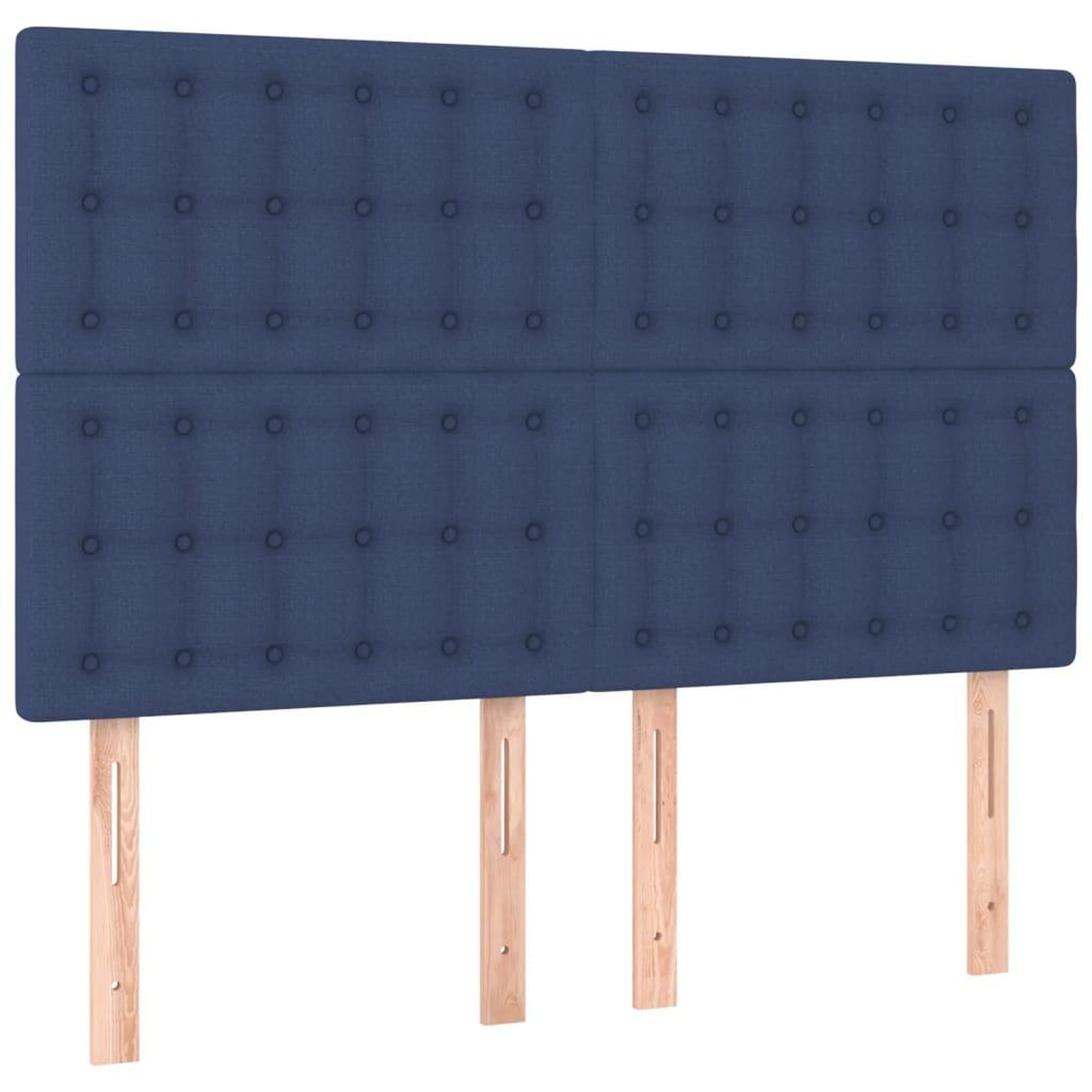 Voir la diapositive 4 : VIDAXL Tete de lit a LED Bleu 144x5x118/128 cm Tissu