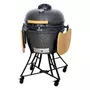 Somagic Barbecue charbon de bois kamado en céramique D61 cm KAMAGIC24 - Noir