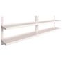 Voir la diapositive 2 : VIDAXL Etageres murales flottantes a 2 niveaux 2 pcs Inox 300x30 cm