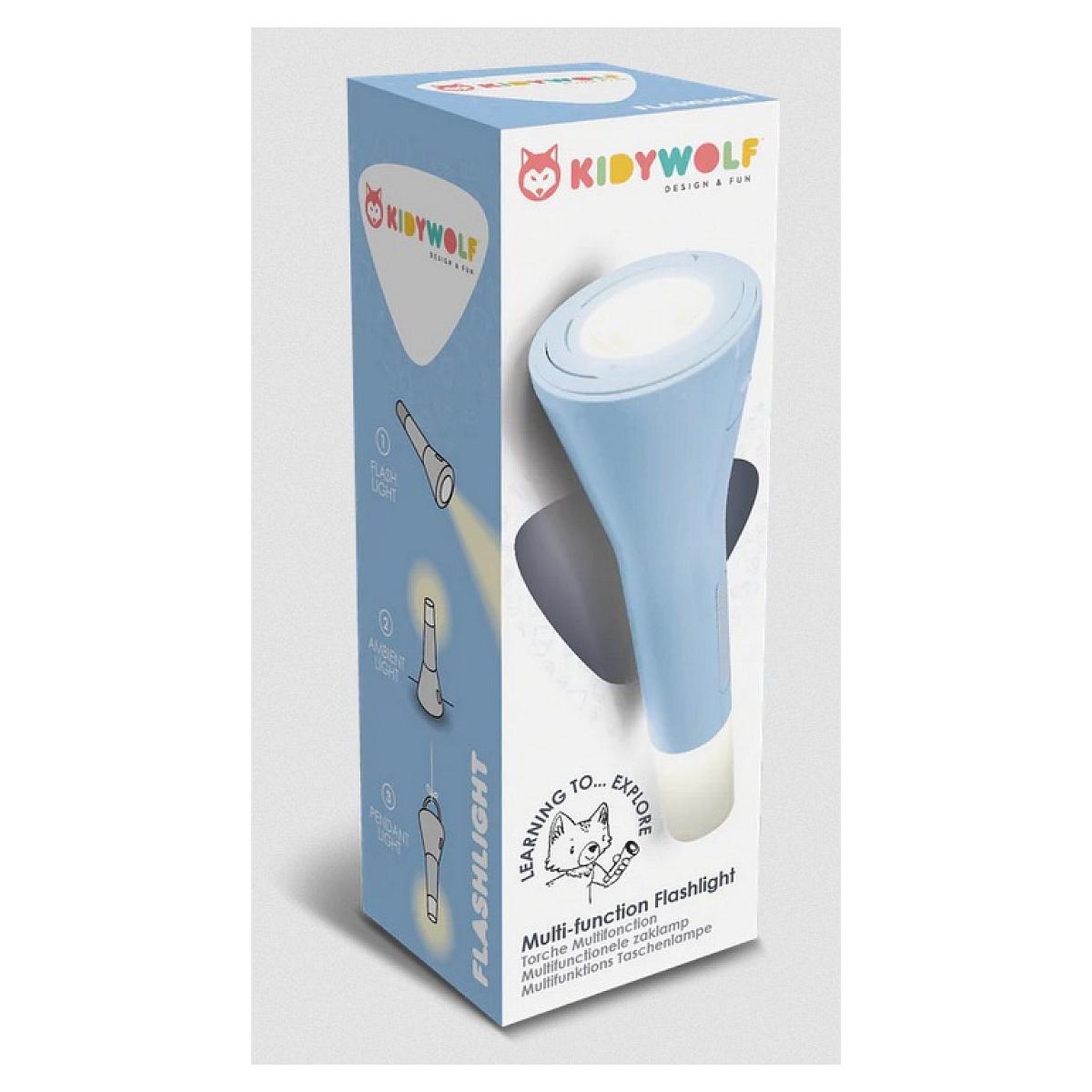 Voir la diapositive 2 : KIDYWOLF Kidyflashlight bleu - lampe torche