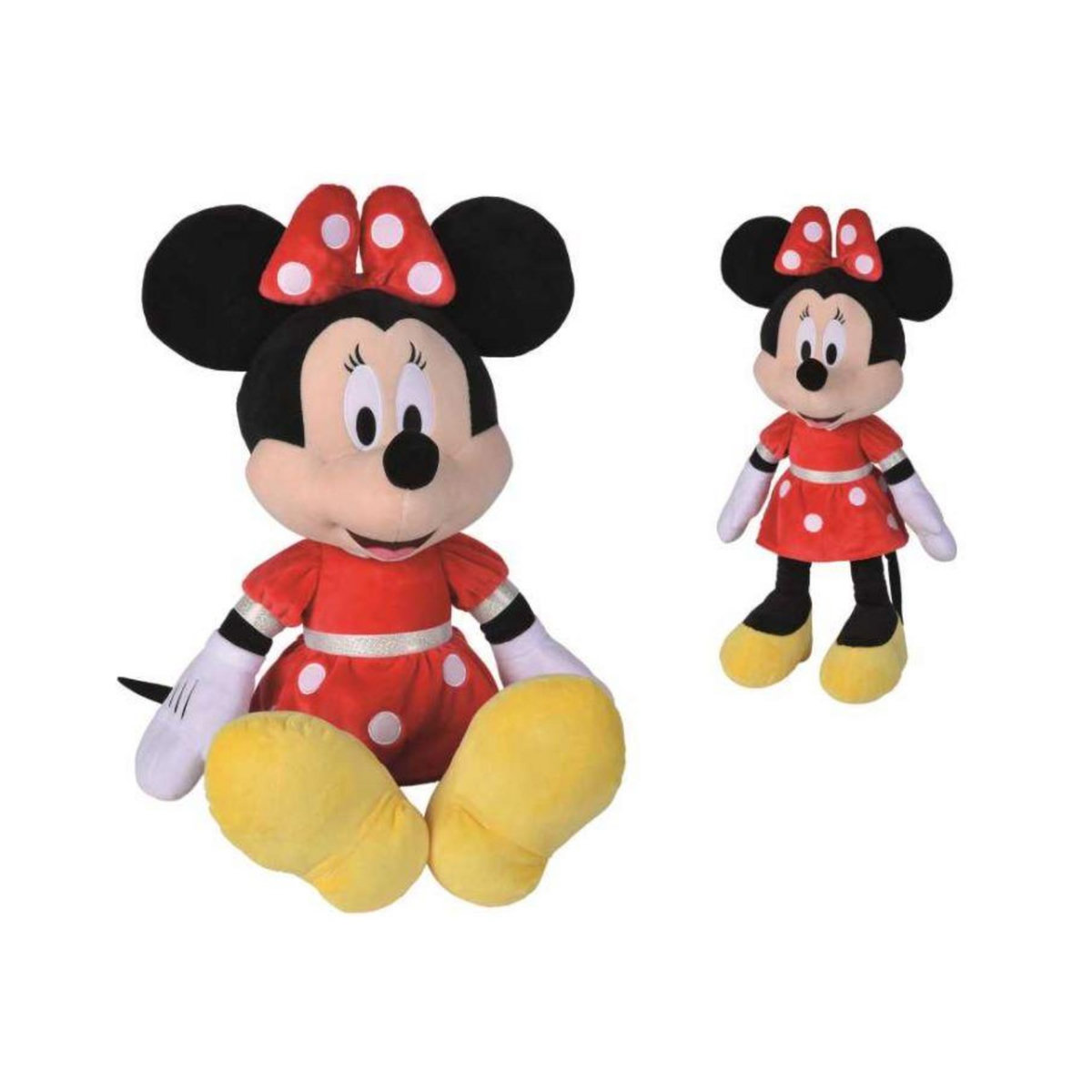 SIMBA Peluche Disney - Minnie Mouse en robe rouge 60 cm 