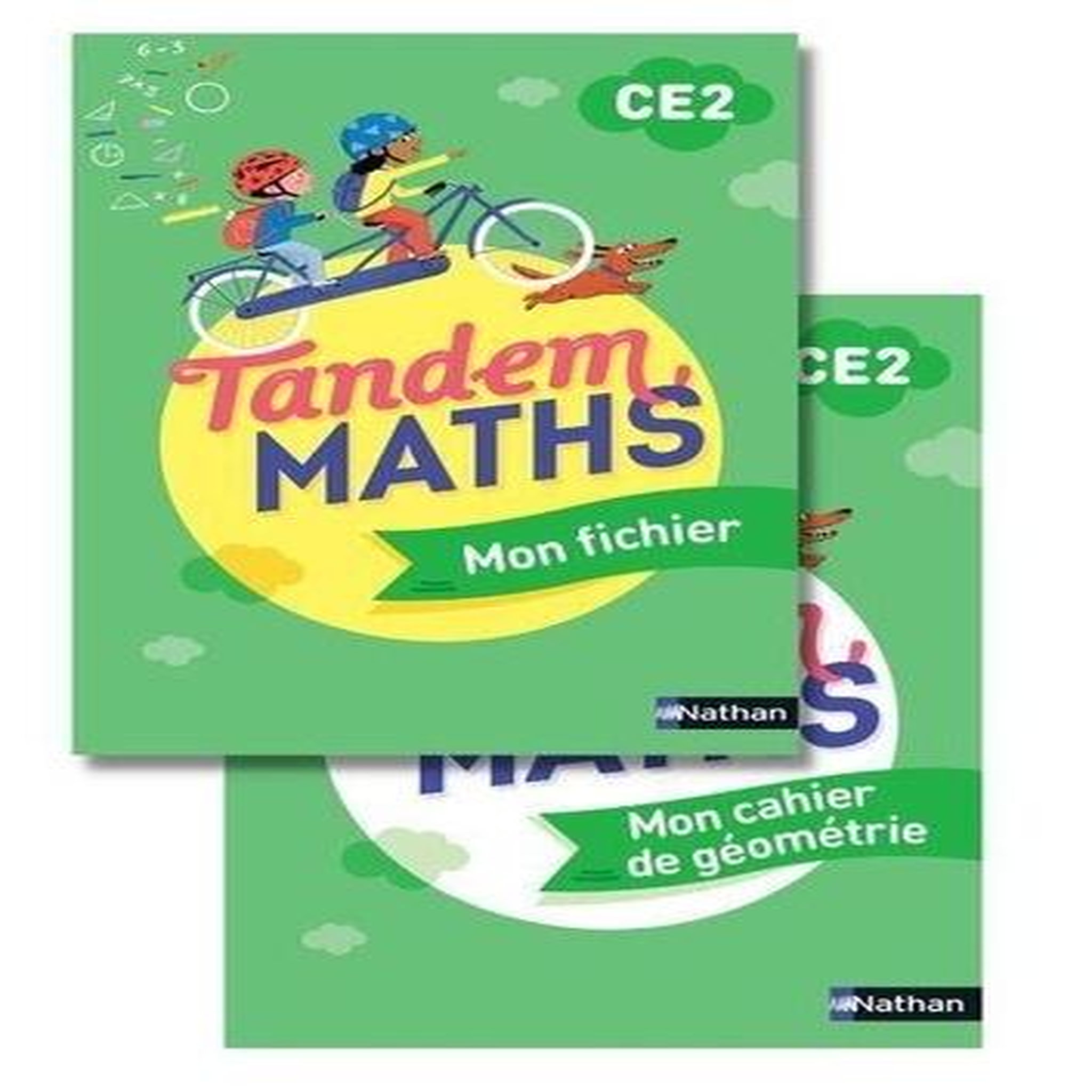 MATHS CE2 TANDEM. PACK EN 2 VOLUMES : MON FICHIER AVEC MON CAHIER DE GEOMETRIE, EDITION 2023, Gilger Christophe