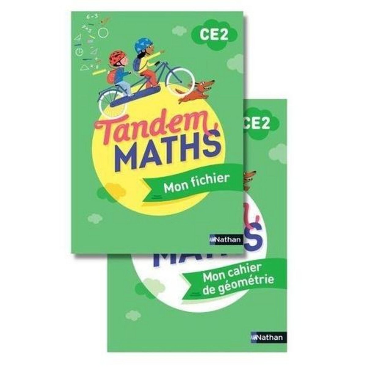 MATHS CE2 TANDEM. PACK EN 2 VOLUMES : MON FICHIER AVEC MON CAHIER DE GEOMETRIE, EDITION 2023, Gilger Christophe