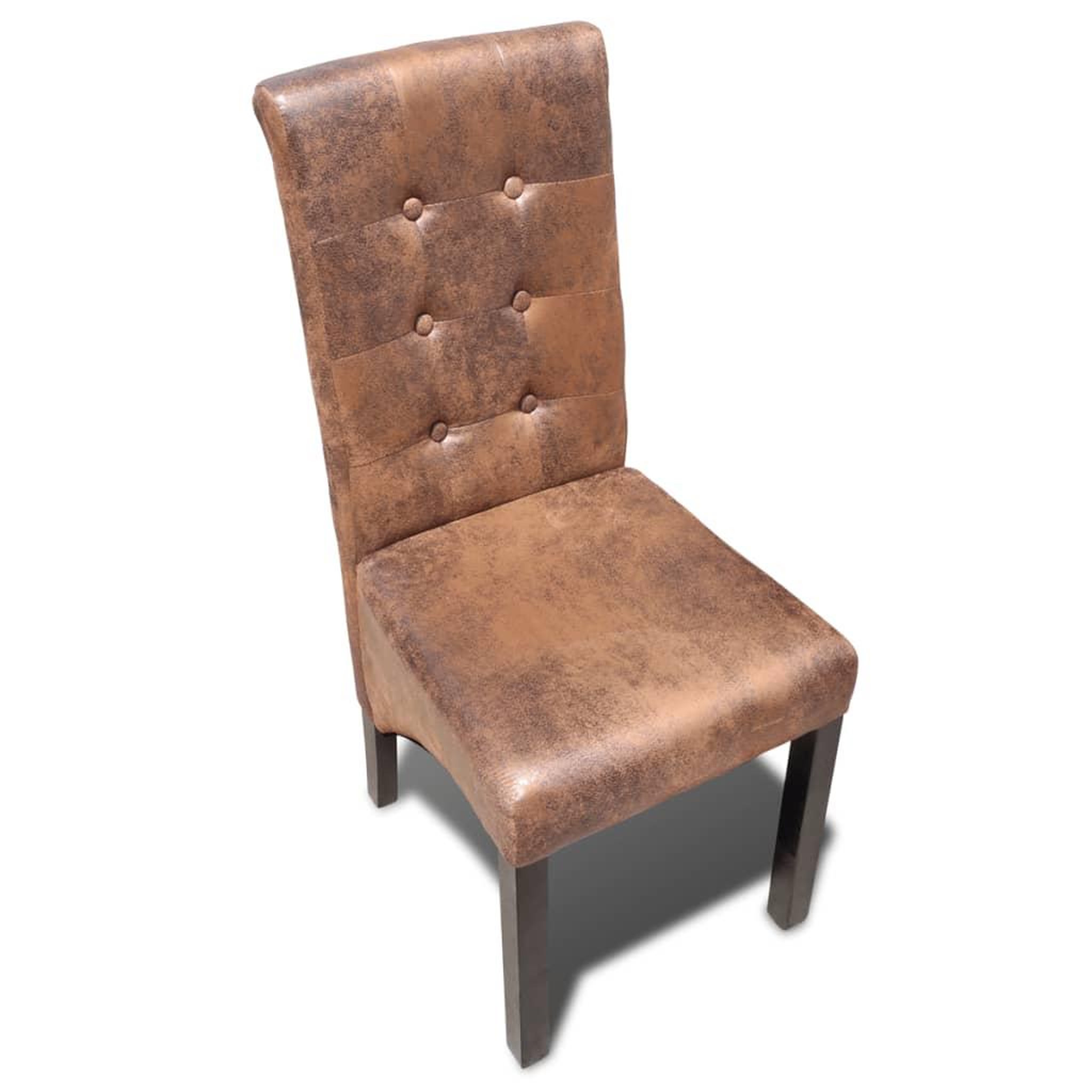 Voir la diapositive 2 : VIDAXL Chaises a manger lot de 2 marron similicuir