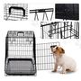 Voir la diapositive 4 : PAWHUT Cage de transport pour chien taille L dim. 76L x 48l x 55H cm métal noir