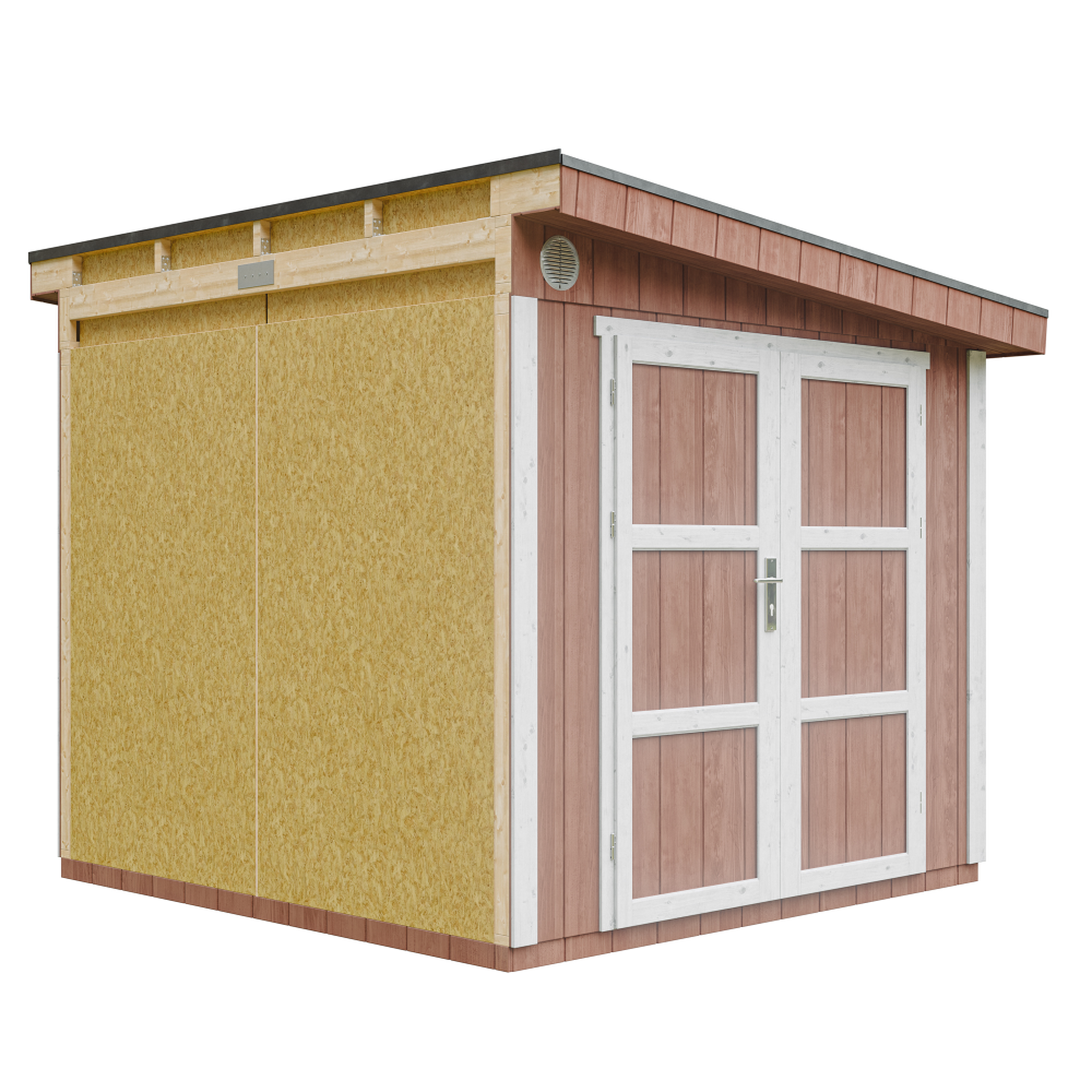 Voir la diapositive 1 : TIMBELA Abri de jardin qualité premium 5,9 m² - h231x248x294 cm avec plancher et paroi latérale m938