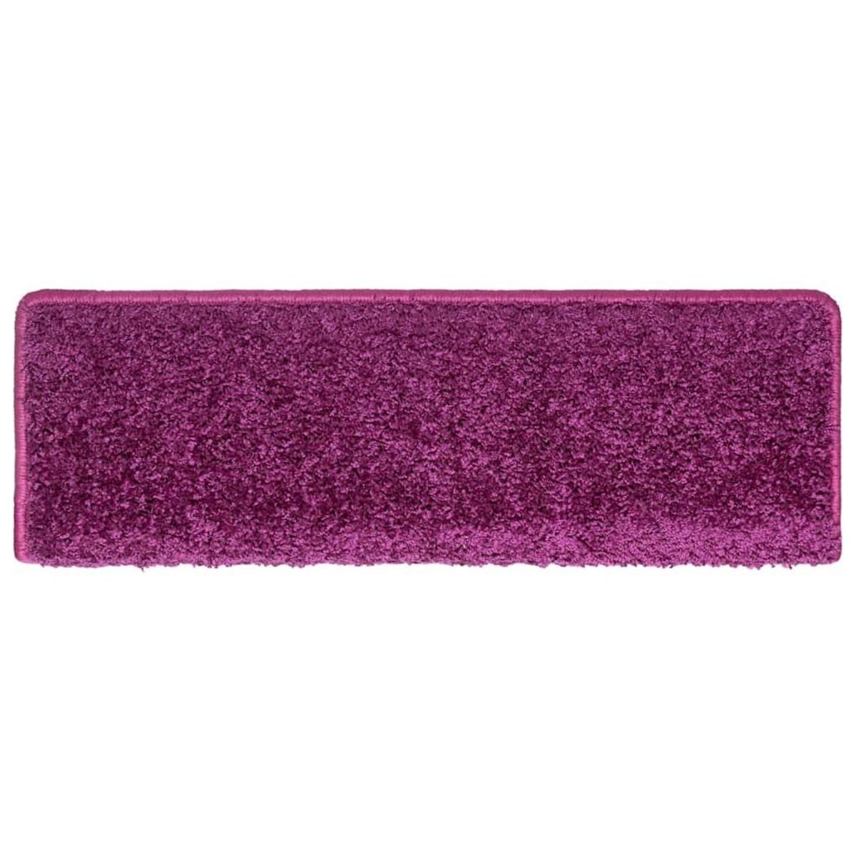 VIDAXL Tapis d'escalier 30 pcs 65x21x4 cm Violet