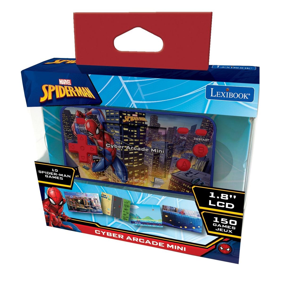 Lexibook Mini Console de jeux portable couleur Spiderman Cyber Arcade Pocket