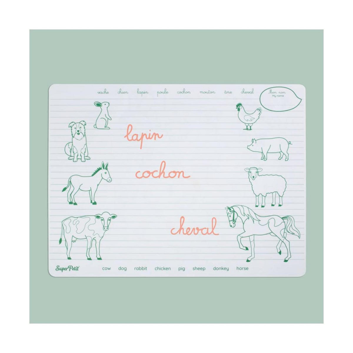 SUPER PETIT Kit j'apprend les animaux de la ferme