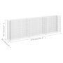 Voir la diapositive 6 : VIDAXL Lit sureleve a gabion Acier galvanise 270x30x90 cm