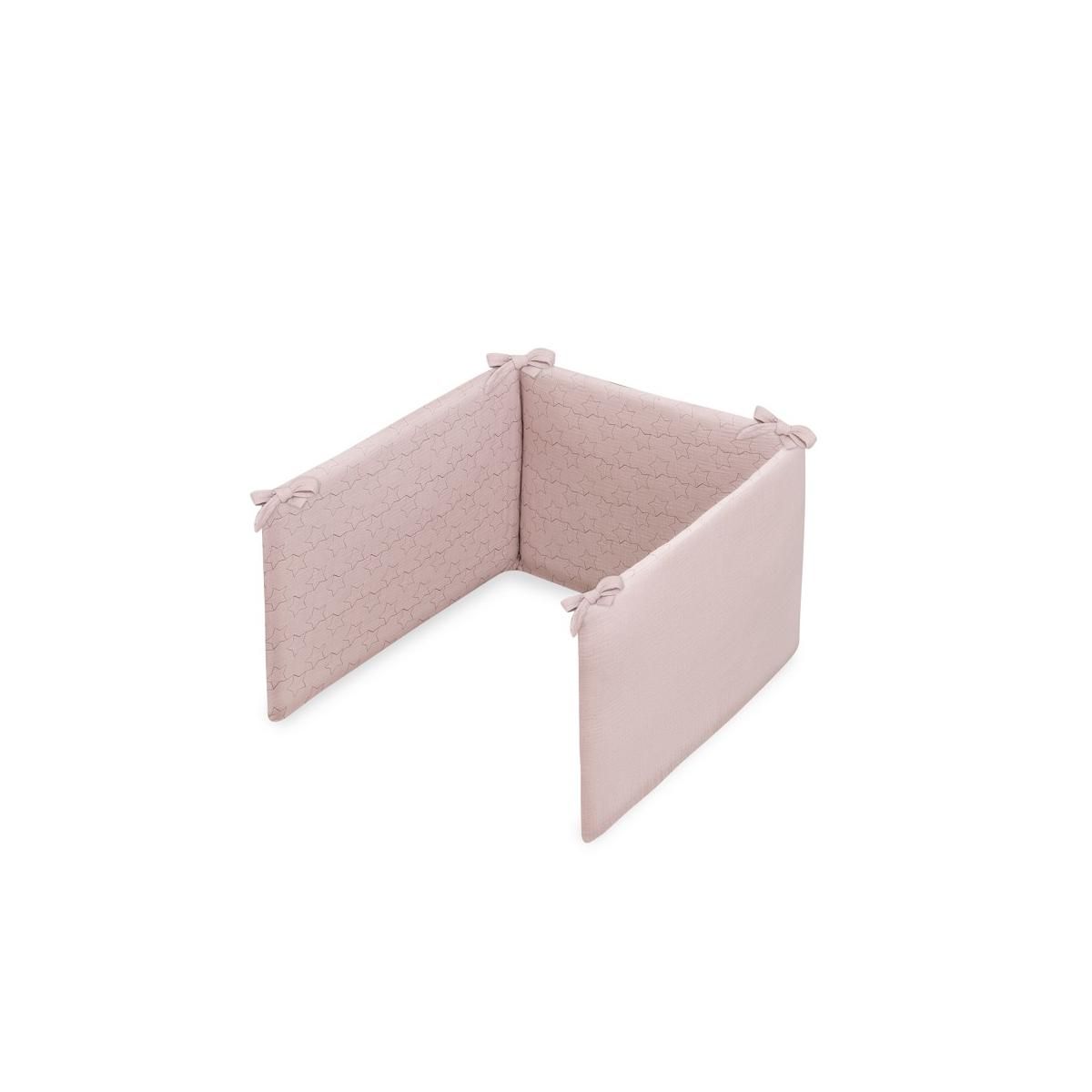 INTERBABY Parure de lit 2 Pcs. Cotton Musseline Estrellas Rose Foncé