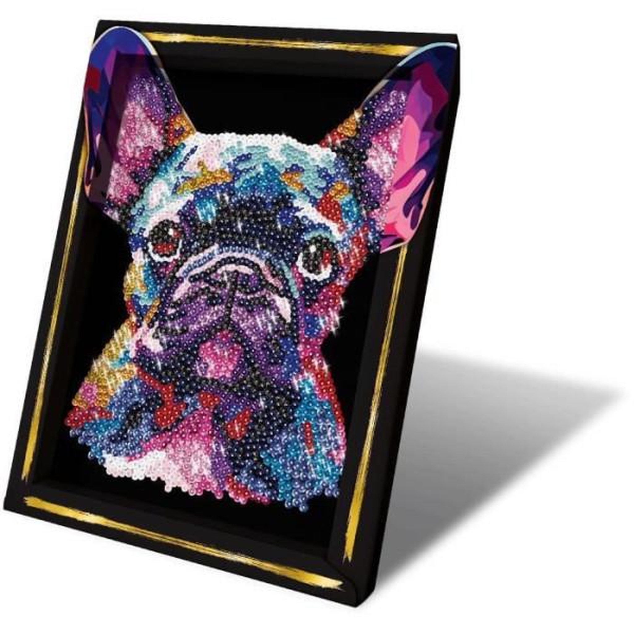 Voir la diapositive 2 : LANSAY Kit loisir créatif - LANSAY - Collection Sequins - Pop art chien - Des 14 ans