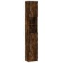 Voir la diapositive 2 : VIDAXL Armoire de bain Chene fume 32x25,5x190 cm Bois d'ingenierie