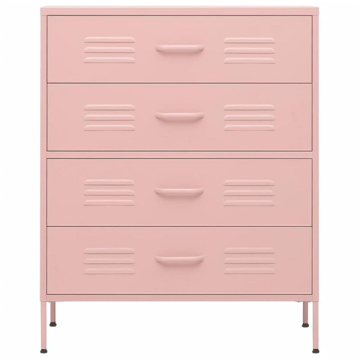 VIDAXL Commode Rose 80x35x101,5 cm Acier