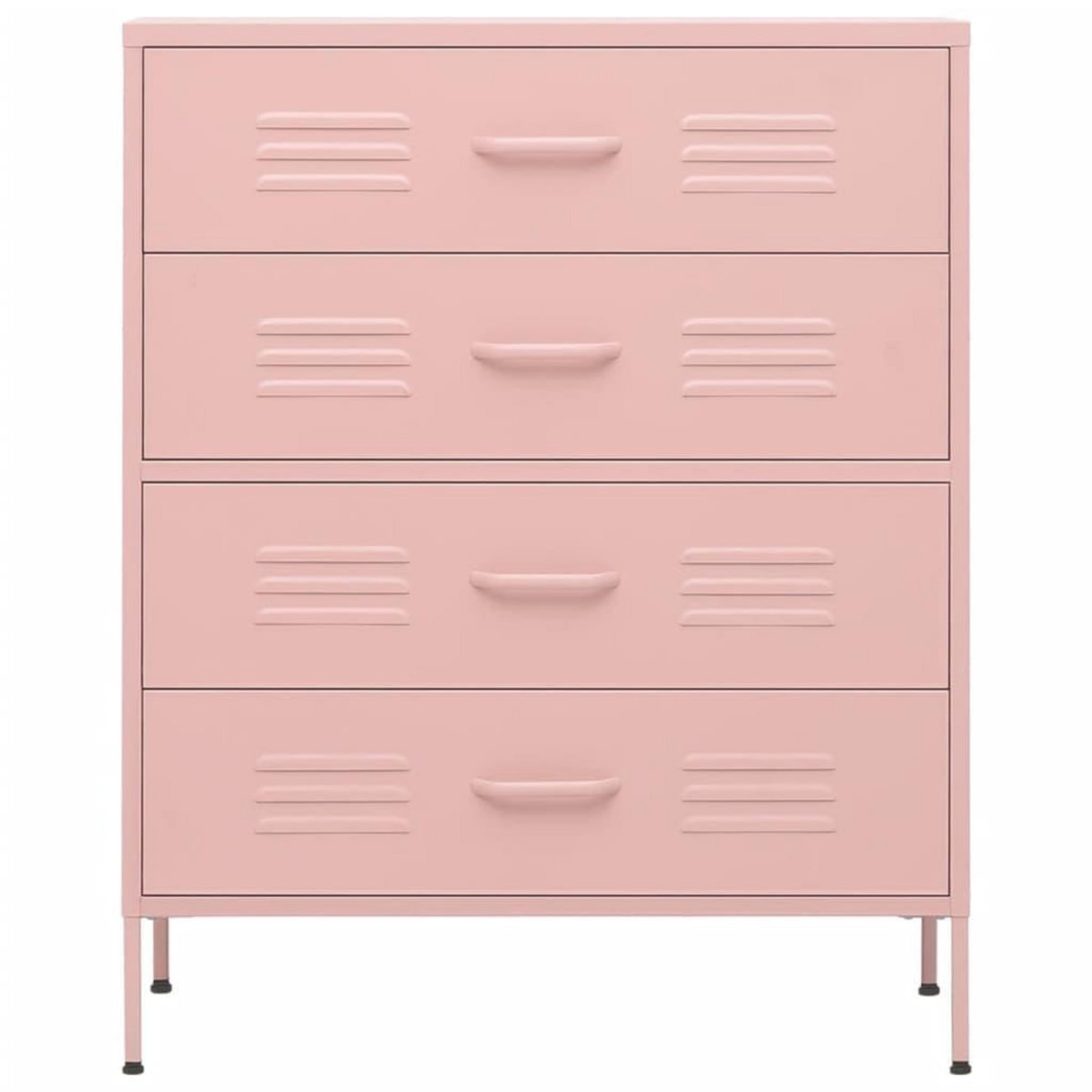 VIDAXL Commode Rose 80x35x101,5 cm Acier