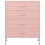 Voir la diapositive 3 : VIDAXL Commode Rose 80x35x101,5 cm Acier