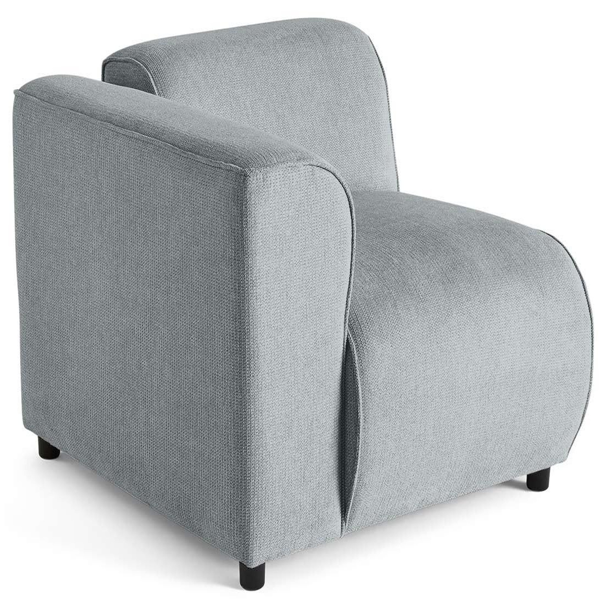 Voir la diapositive 1 : LISA DESIGN Suaro - module d'assise d'angle gauche en tissu texturé