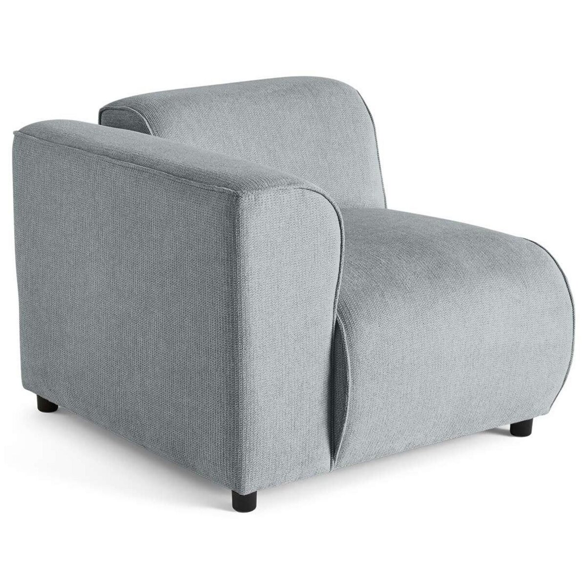 LISA DESIGN Suaro - module d'assise d'angle gauche en tissu texturé