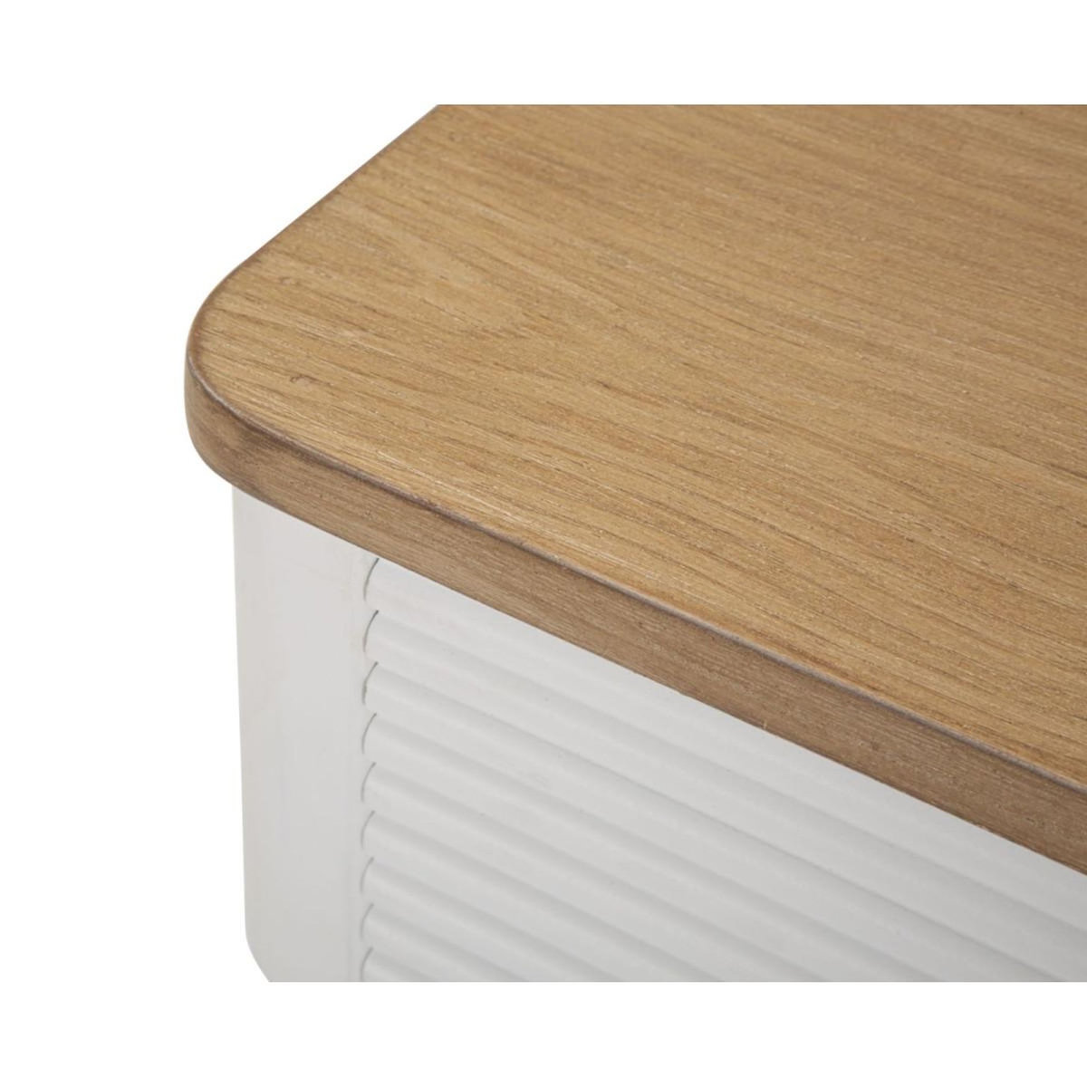 Paris Prix Table de Chevet 1 Tiroir  Matera  62cm Blanc & Naturel
