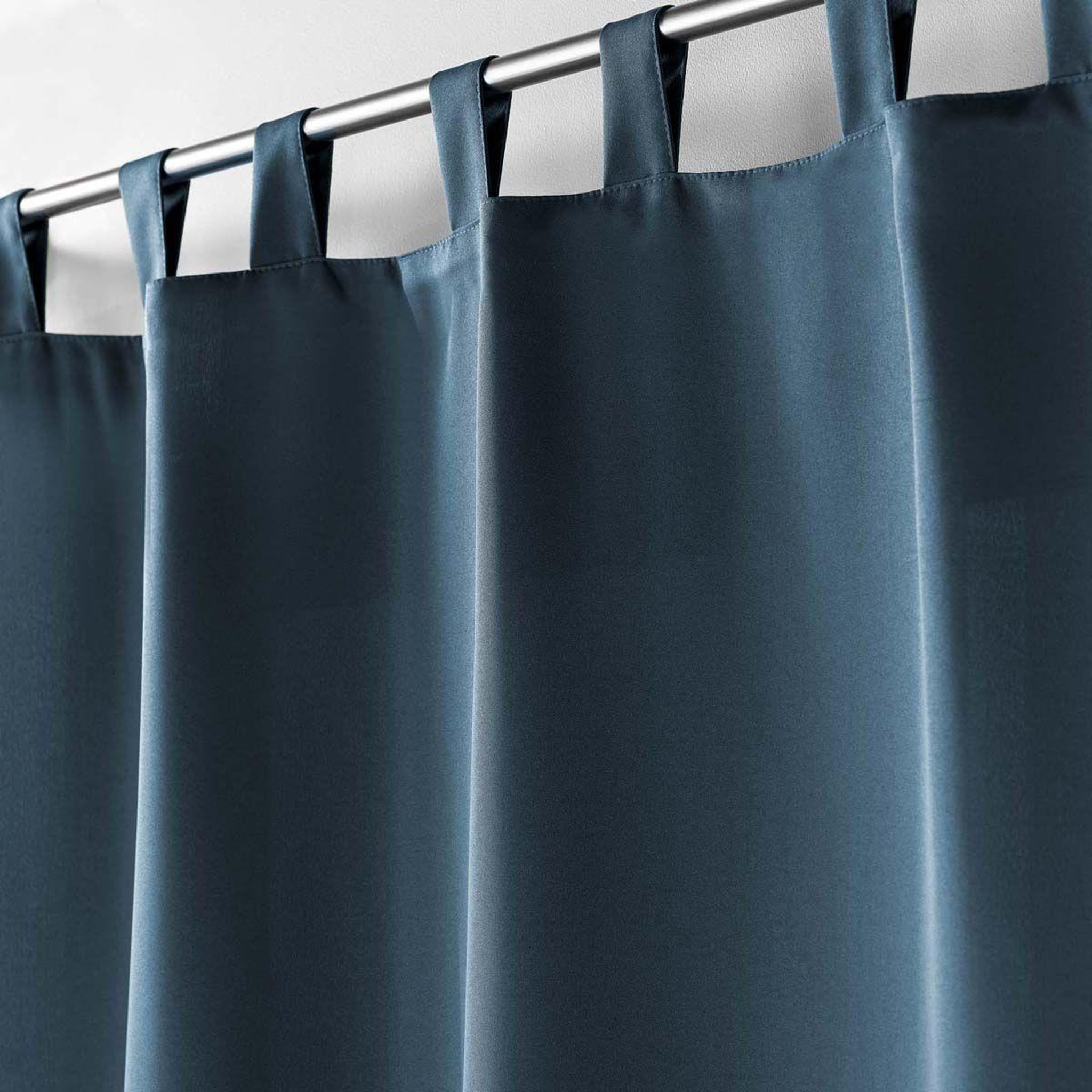 Voir la diapositive 2 : Douceur d'Intérieur Rideau à passants  essentiel  140x260cm bleu marine