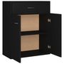 Voir la diapositive 6 : VIDAXL Buffet noir 60x30x75 cm bois d ingénierie