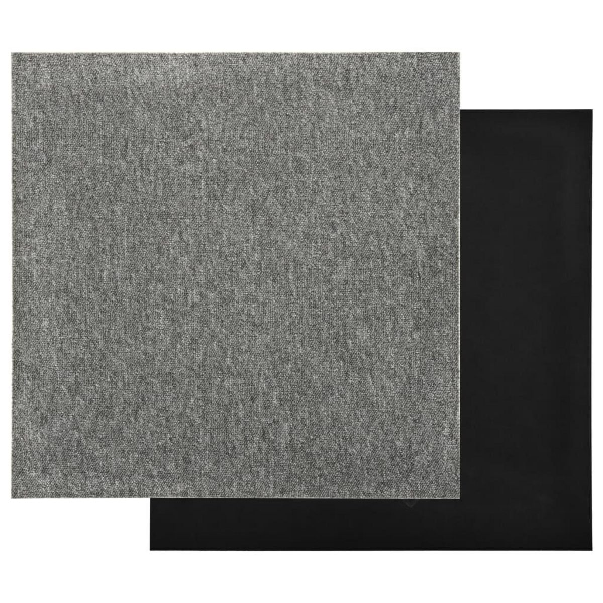 VIDAXL Dalles de tapis de sol 20 pcs 5 m^2 50x50 cm Gris