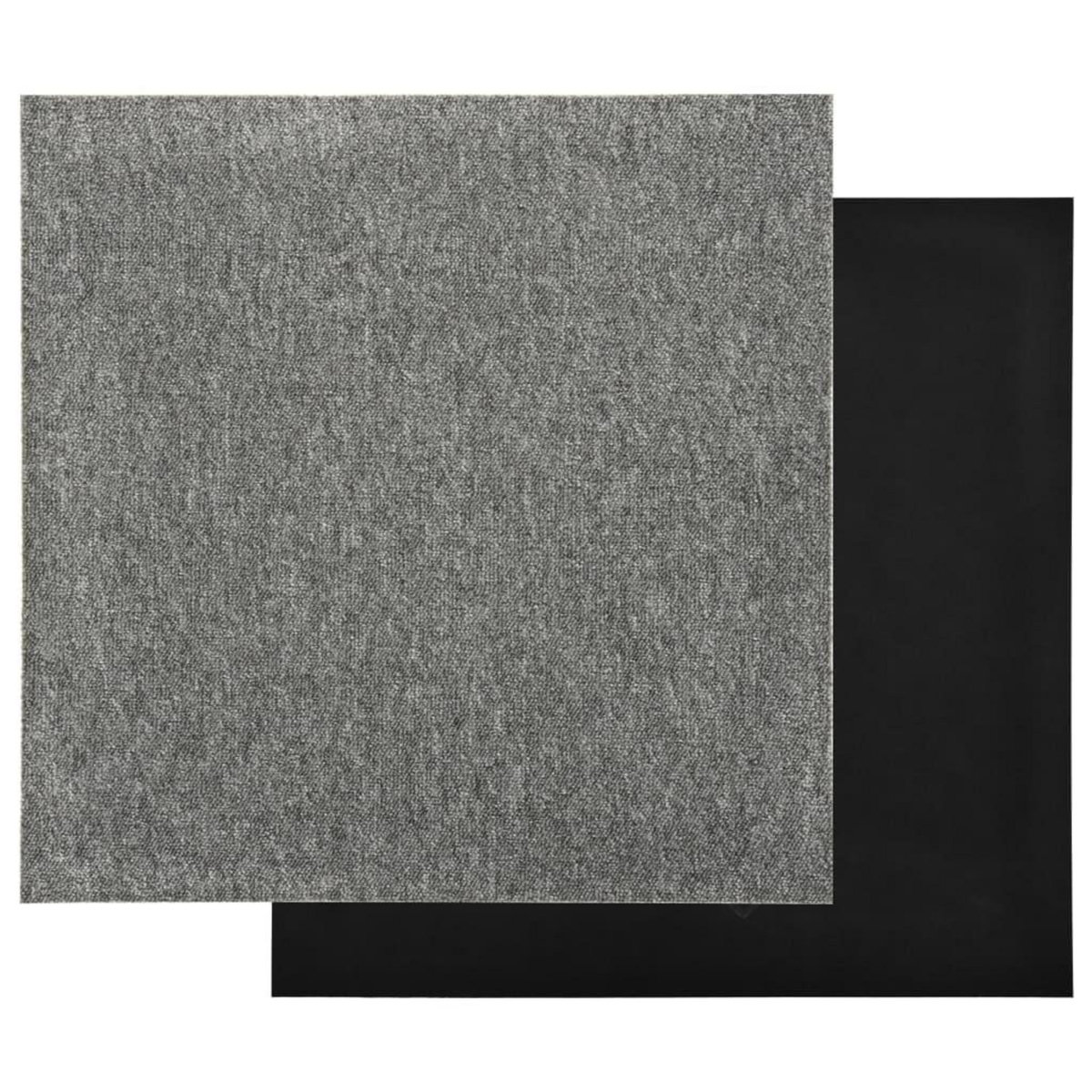 VIDAXL Dalles de tapis de sol 20 pcs 5 m^2 50x50 cm Gris