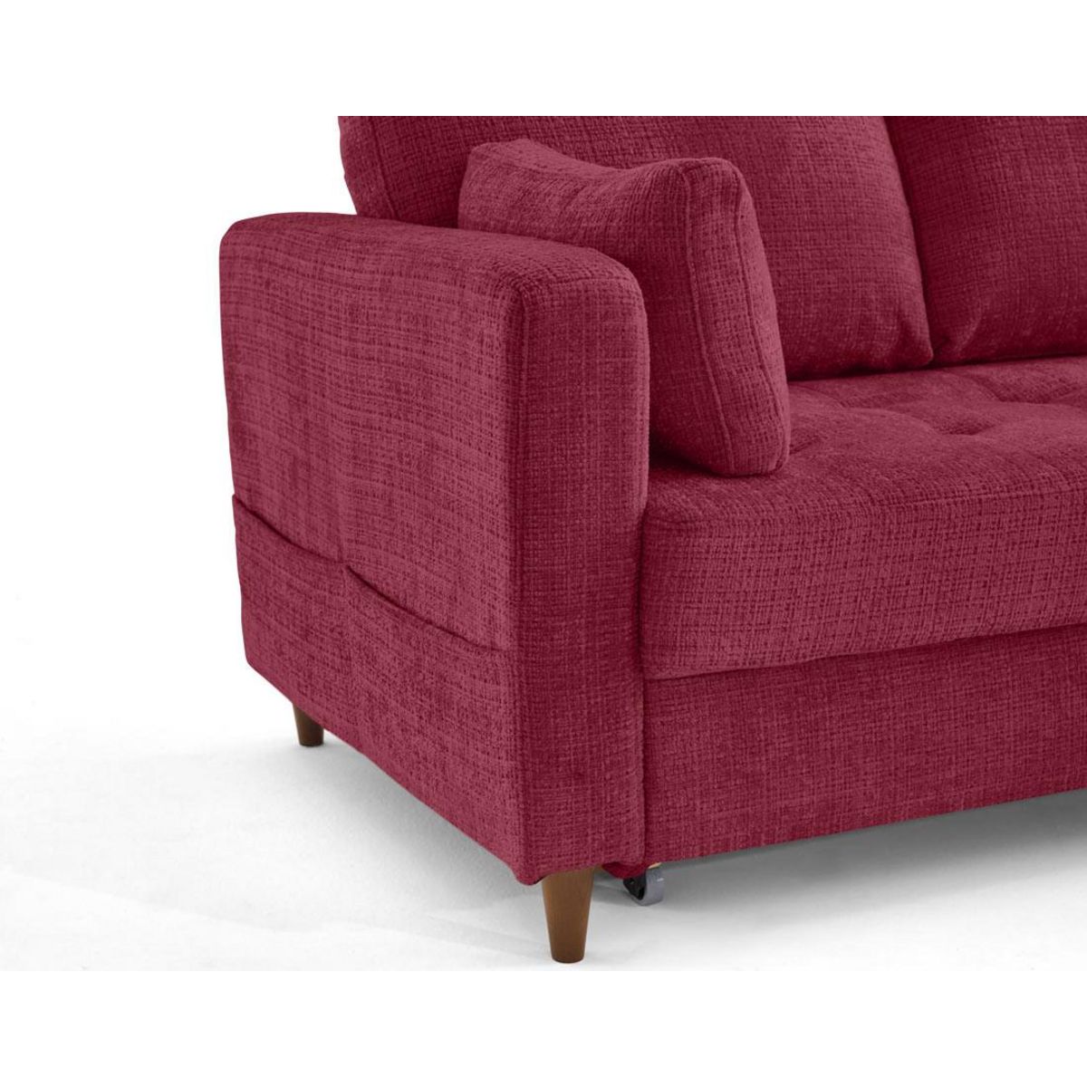 LISA DESIGN Anna - canapé d'angle droit 5 places convertible en velours texturé