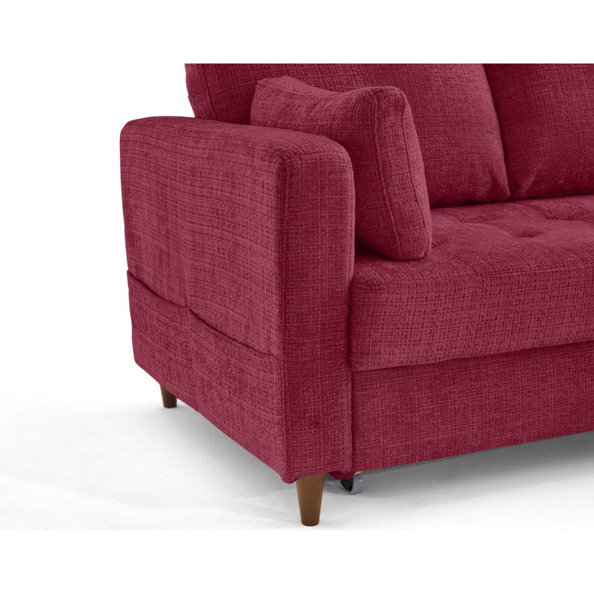 LISA DESIGN Anna - canapé d'angle droit 5 places convertible en velours texturé