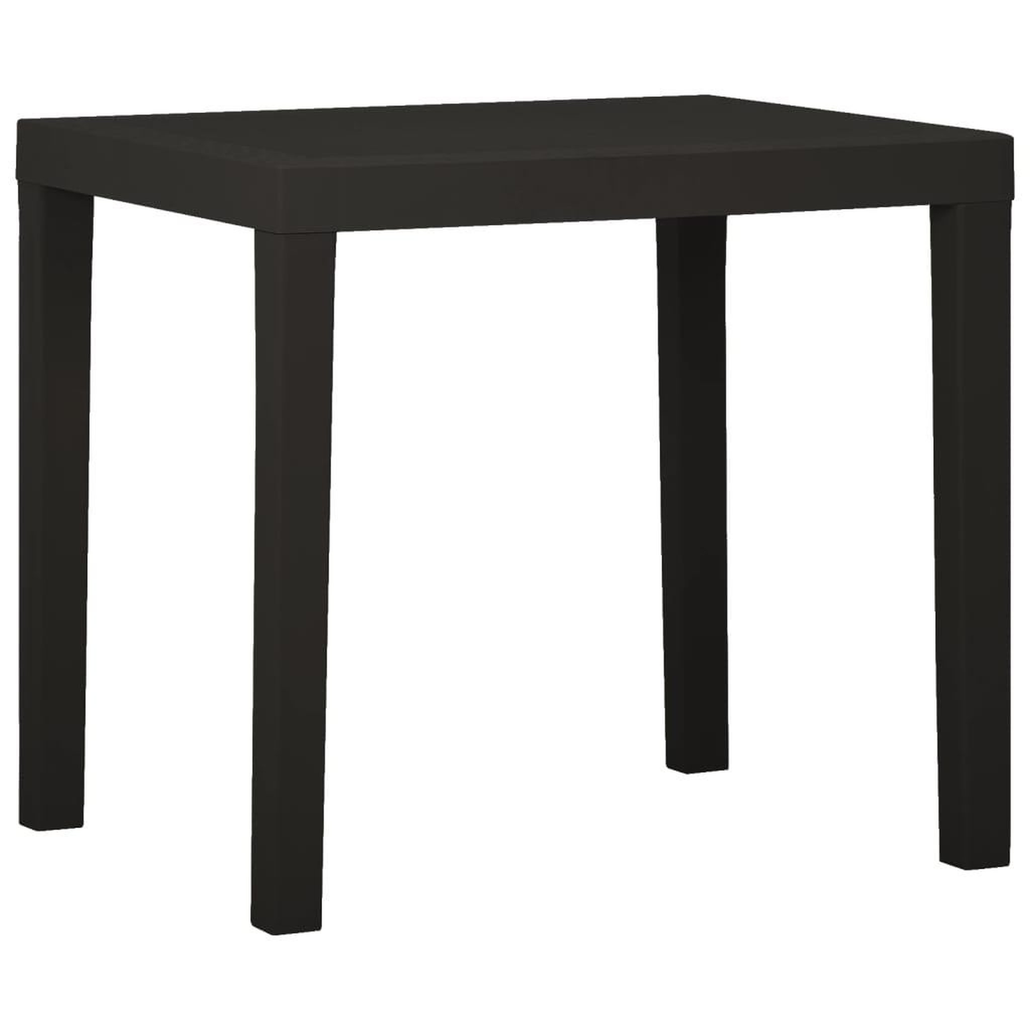VIDAXL Table de jardin anthracite 79x65x72 cm plastique