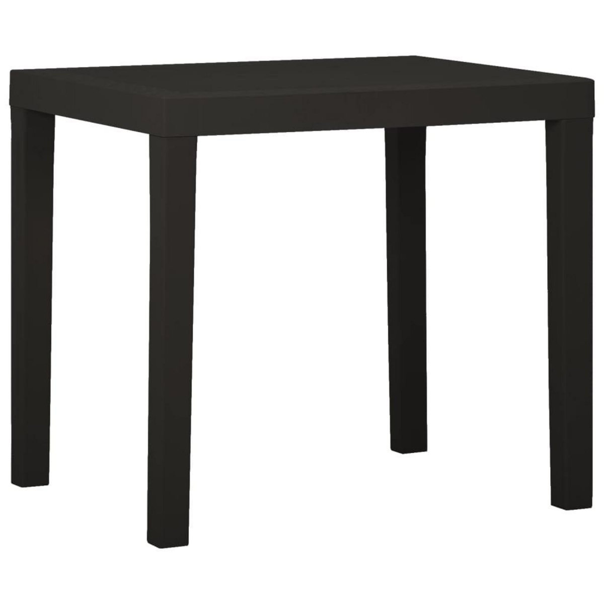 VIDAXL Table de jardin Anthracite 79x65x72 cm Plastique