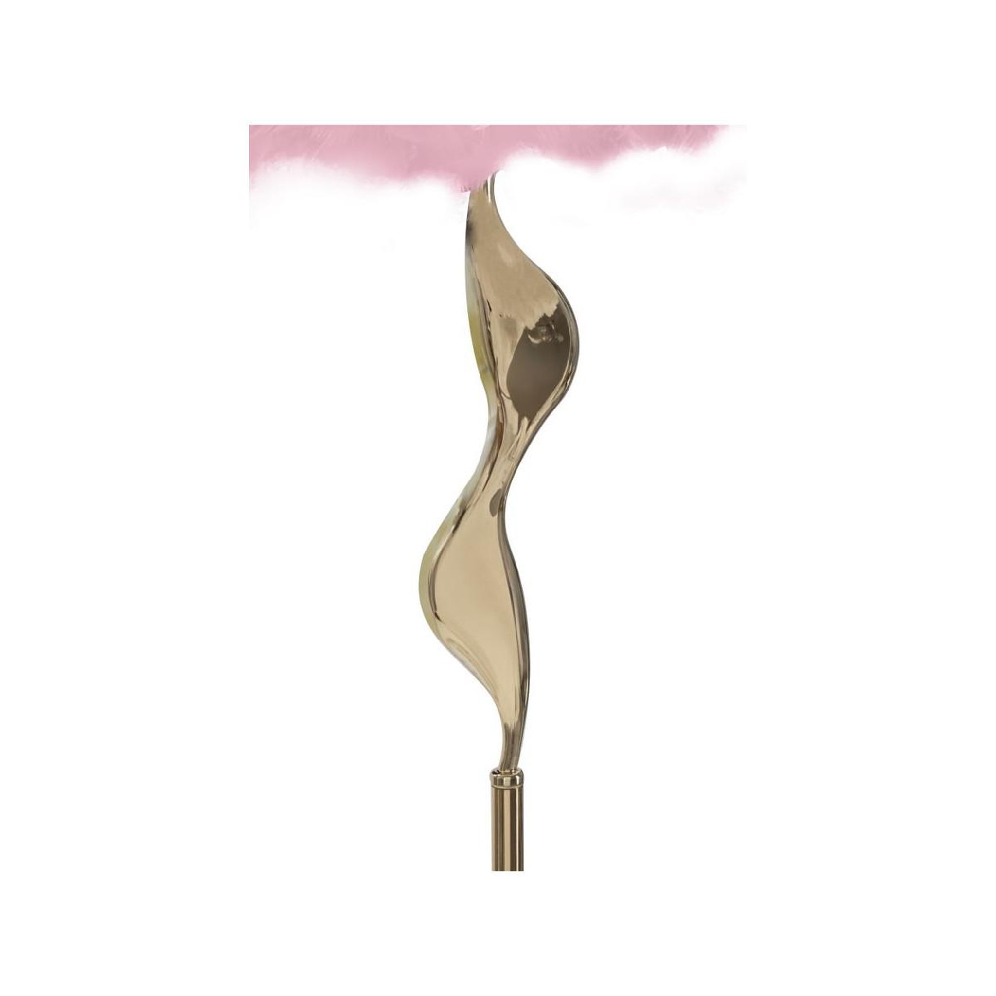 Voir la diapositive 3 : Paris Prix Lampadaire imitation plume  slim  165cm or & rose