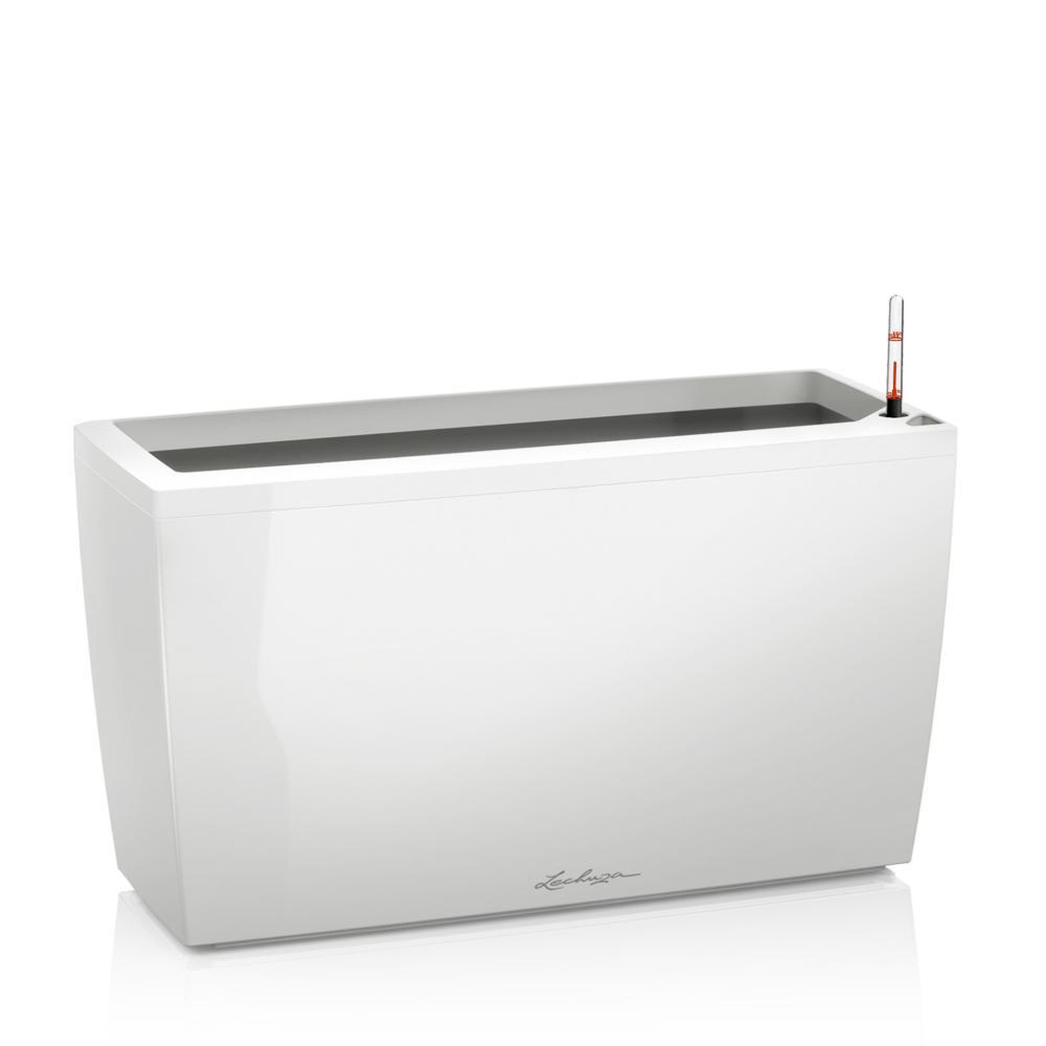 LECHUZA Cararo Premium - kit complet, blanc brillant 75 cm