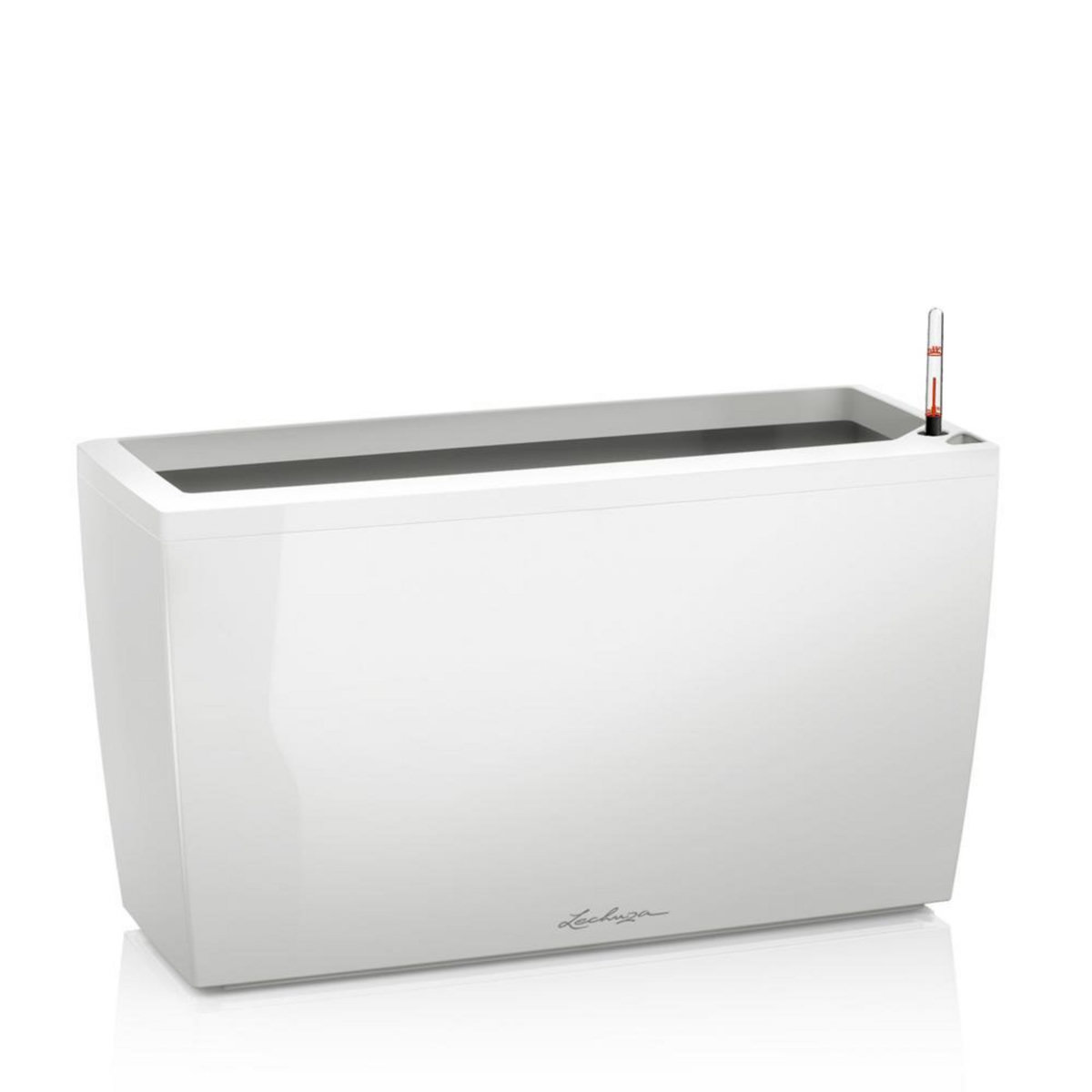 LECHUZA Cararo Premium - kit complet, blanc brillant 75 cm