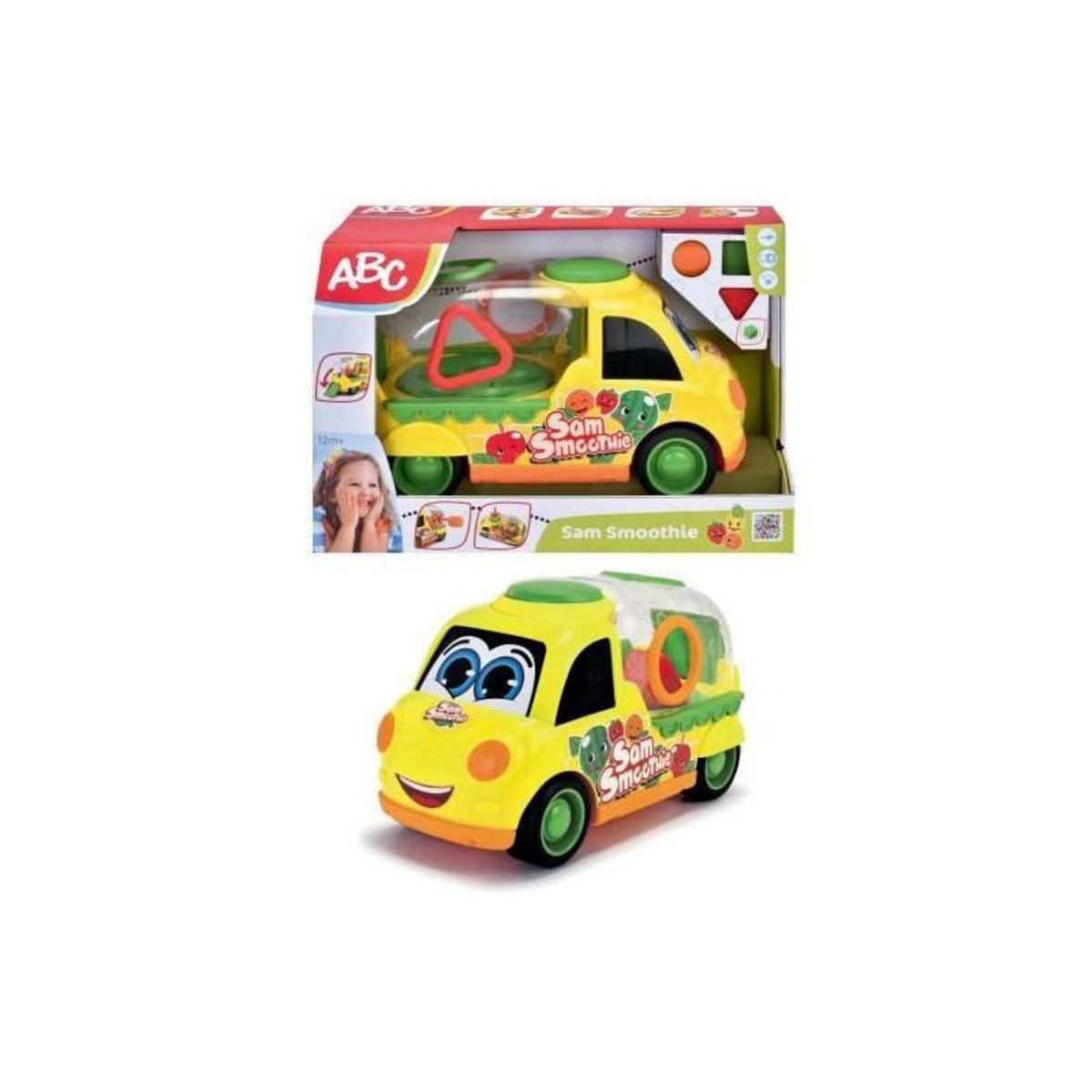DIAMOND FOOTBALL COMPANY Véhicule ABC Sam Smoothie avec 3 Fruits - Des 12 Mois - Dickie