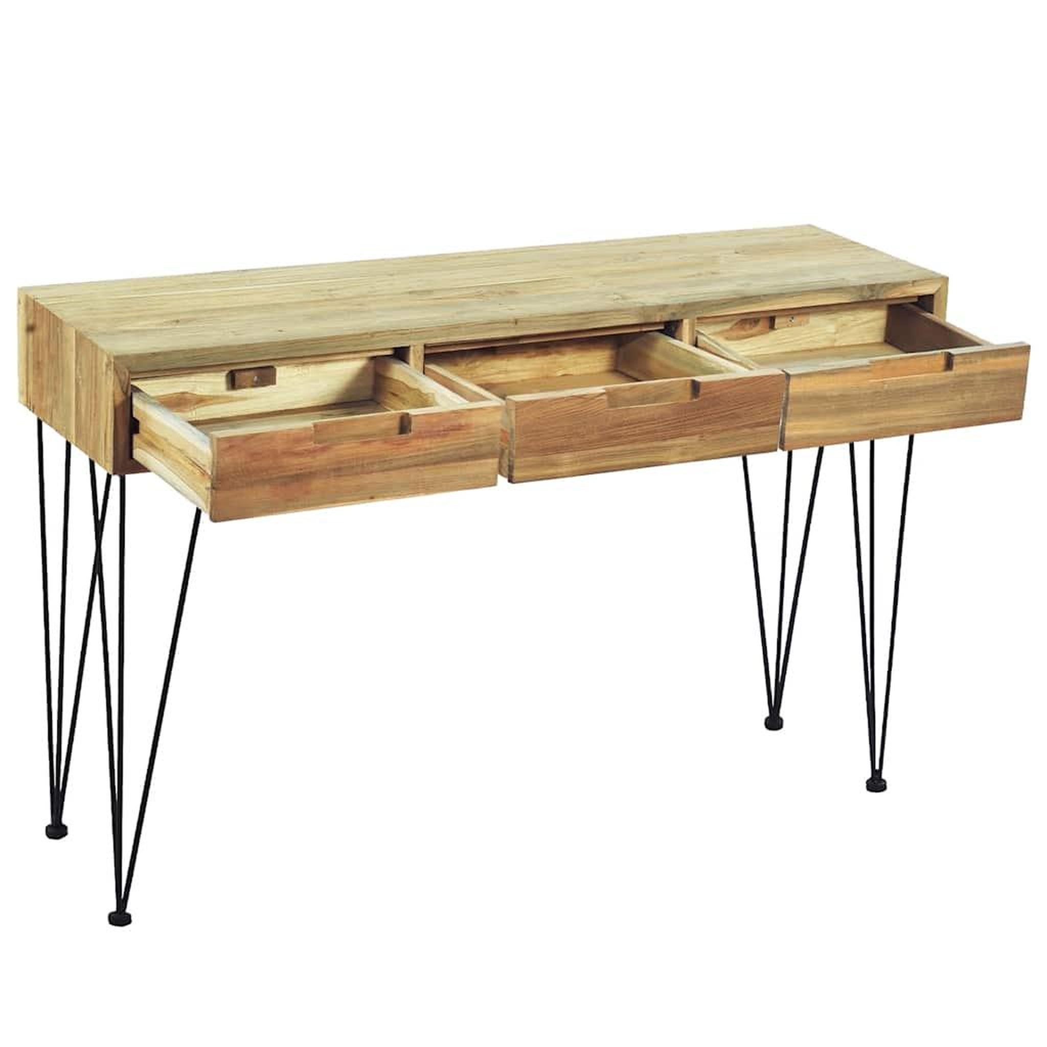Voir la diapositive 2 : VIDAXL Table console 120x35x76 cm teck massif