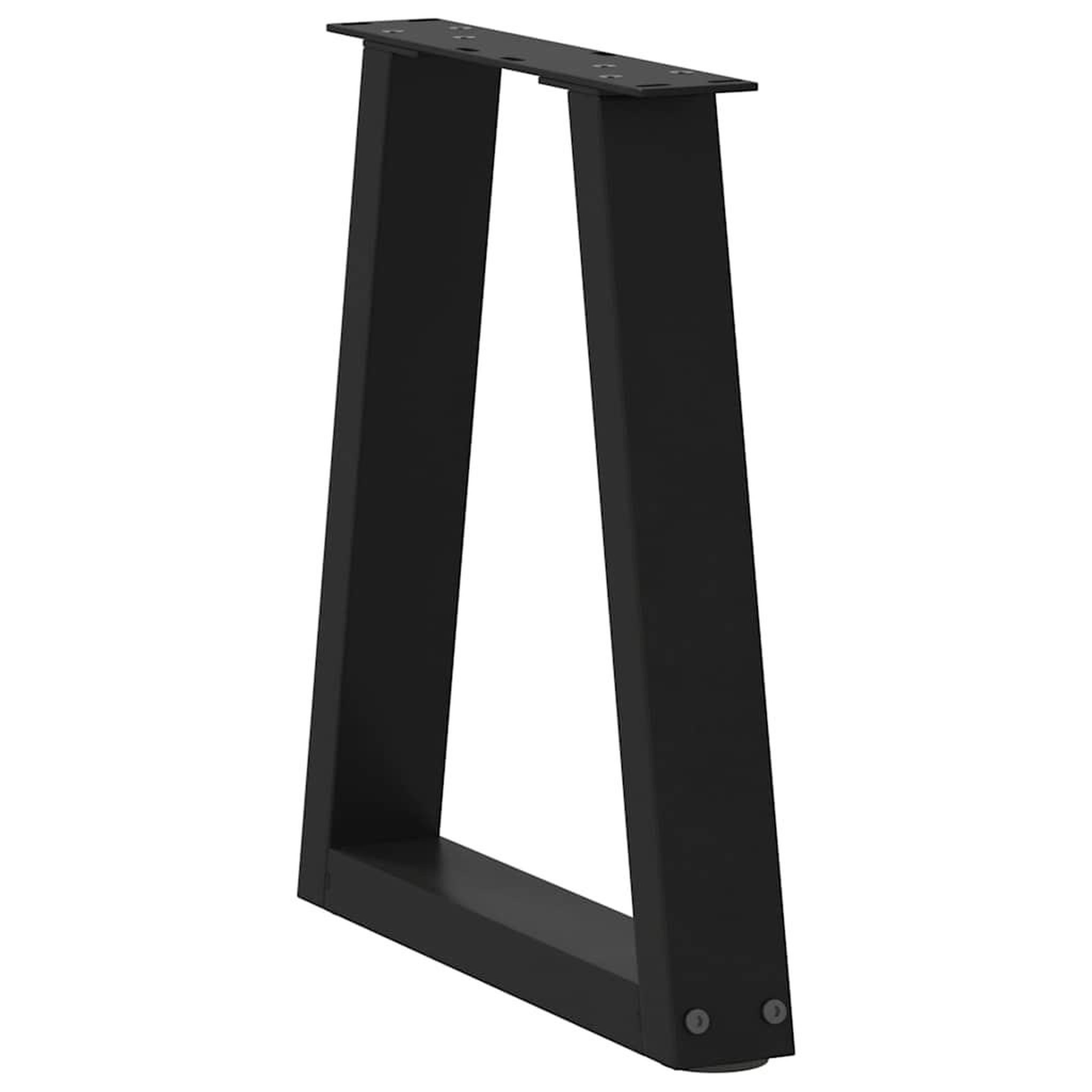 Voir la diapositive 4 : VIDAXL Pieds de table a manger forme de V 2 pcs noir 38x(42-43,3) cm