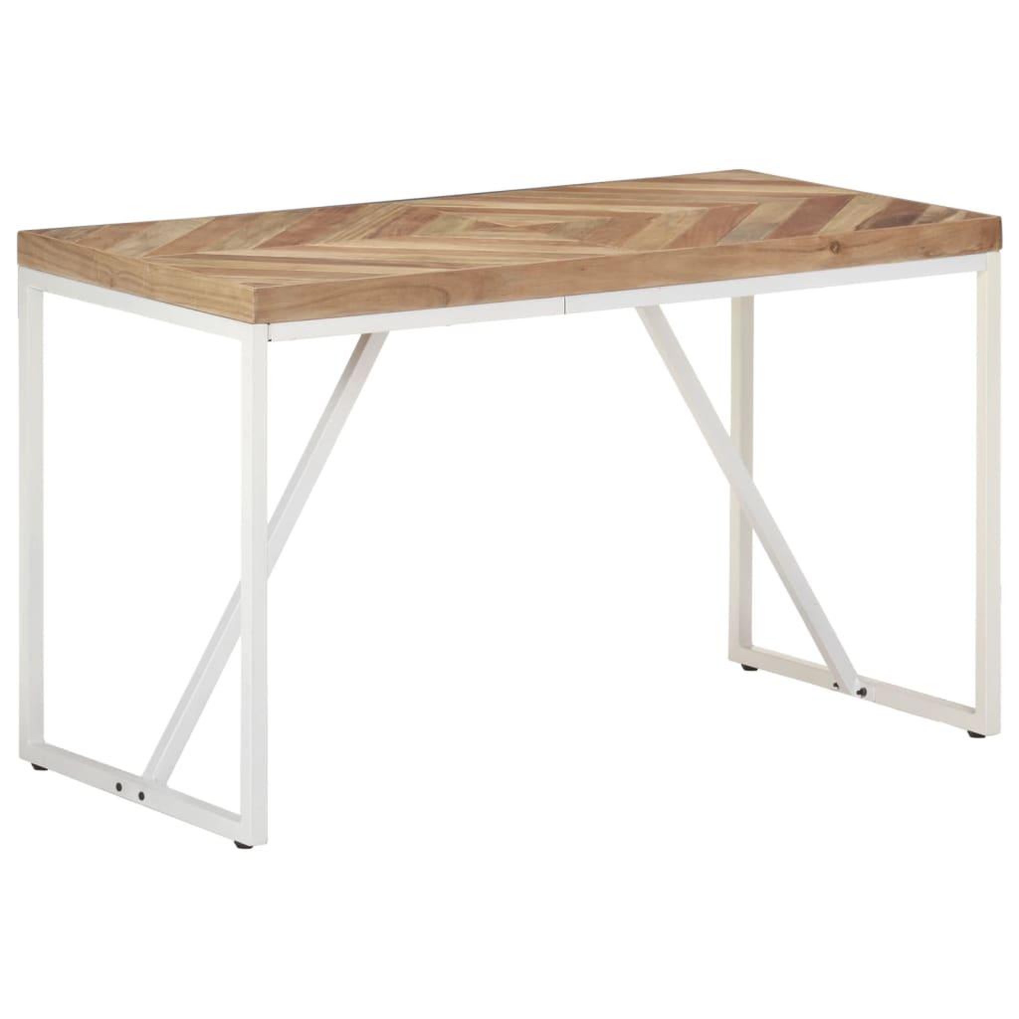 Voir la diapositive 1 : VIDAXL Table a manger 120x60x76 cm Bois massif d'acacia et de manguier