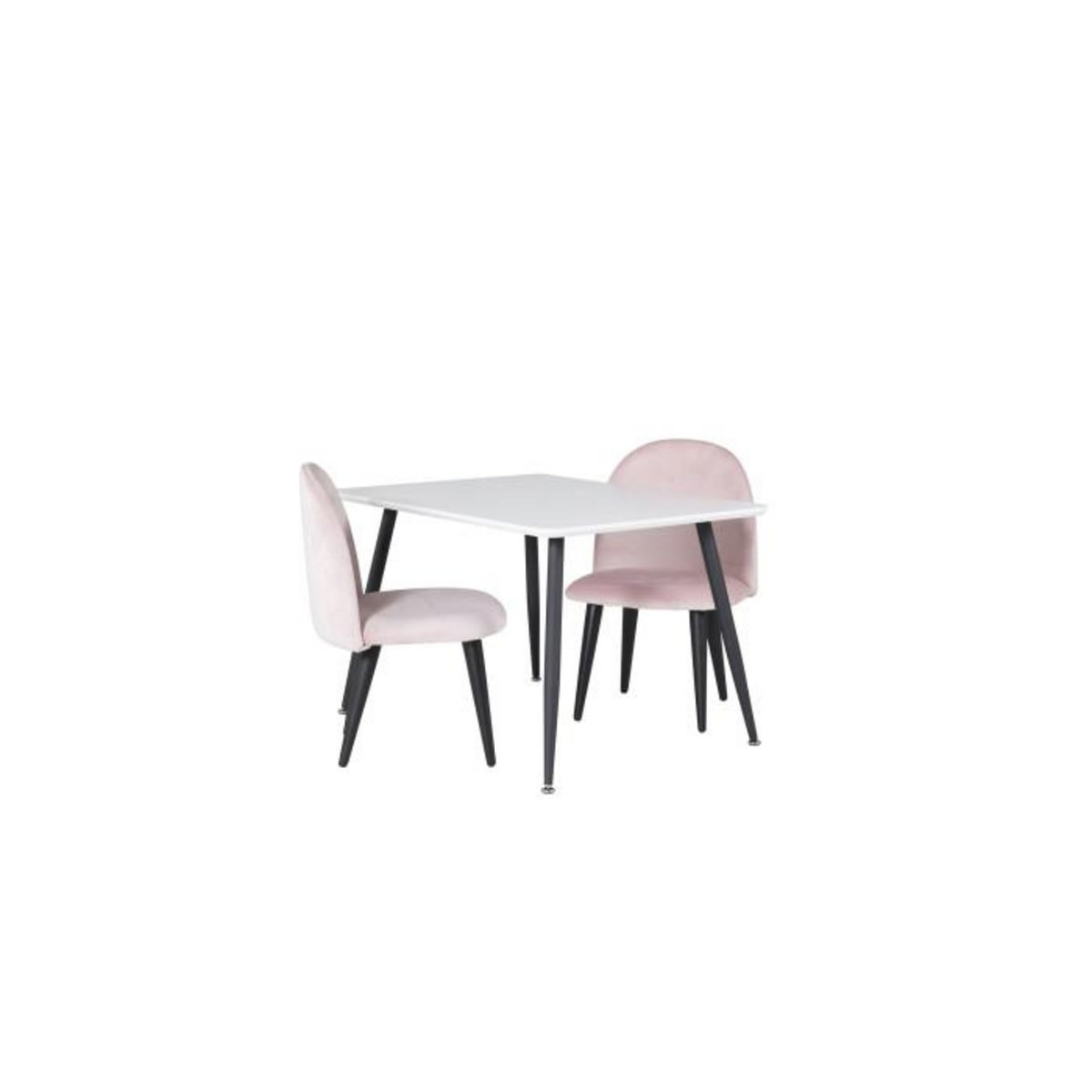 Paris Prix Table Enfant & 2 Chaises  Polar  80cm Blanc & Rose