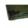 Tecplast Bâche militaire 3,6x5 m 150 gr/m2 Bâche camouflage de sol verte et noire Bâche de protection en polyéthylène
