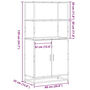 Voir la diapositive 6 : VIDAXL Buffet haut chene marron 68x35x139 cm bois d'ingenierie metal
