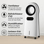 Voir la diapositive 2 : NIKLAS Climatiseur Mobile Silencieux 110W 4en1 : Ventilateur, Rafraichisseur, Humidificateur d'air sur roues 3 Vitesses NIKLAS