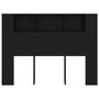 Voir la diapositive 3 : VIDAXL Armoire de tete de lit Noir 140x18,5x104,5 cm